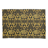 ブラックアダム稲妻ボルト三角形パターン 枕カバー (正面)