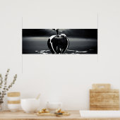 ブラックアップルウォールデコール(マット) ポスター (キッチン)