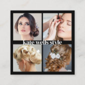 ブラックアドカスタムロゴSNS スクエア名刺 (正面)