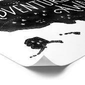 ブラックアドベンチャー待ちアメリカ地図キッズルームデコール ポスター (角)