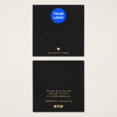 ブラックアドロゴイヤリング素晴らしジュエリー表示カード (正面&裏面)