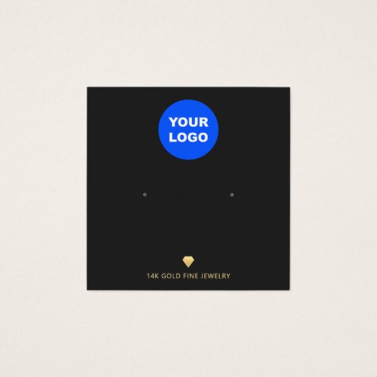 ブラックアドロゴイヤリング素晴らしジュエリー表示カード (正面)