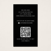 ブラックアドロゴソーシャルメディアQRコード名刺 (裏面)