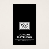 ブラックアドロゴソーシャルメディアQRコード名刺 (正面)