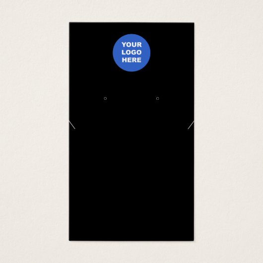 ブラックアドロゴネックレスイヤリングディスプレイカード (正面)