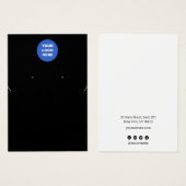 ブラックアドロゴネックレスイヤリングディスプレイカード (正面&裏面)