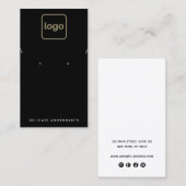 ブラックアドロゴネックレススタッドイヤリングホルダーブシン 名刺 (正面/裏面)