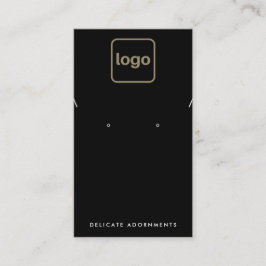 ブラックアドロゴネックレススタッドイヤリングホルダーブシン 名刺