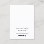 ブラックアドロゴネックレススタッドイヤリングホルダー 名刺 (裏面)