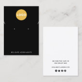 ブラックアドロゴネックレススタッドイヤリングホルダー 名刺 (正面/裏面)