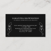 ブラックアニマルフラワータイガー 名刺 (裏面)