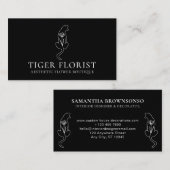 ブラックアニマルフラワータイガー 名刺 (正面/裏面)