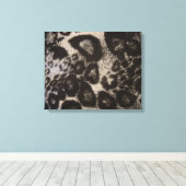 ブラックアニマルプリント キャンバスプリント (インサイチュ (ウッドフロア))