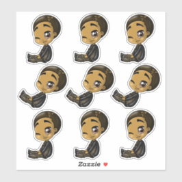 ブラックアニメボーイズ シール