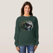 ブラックアパルーサホースの滝の背景 スウェットシャツ (正面フル)