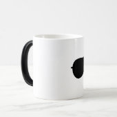 ブラックアビエータサングラスカスタムパイロット名イニシャル モーフィングマグカップ (正面左)