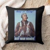 ブラックアビエーターズ米国軍隊戦闘機パイロット クッション (ブランケット)