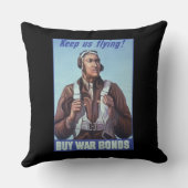 ブラックアビエーターズ米国軍隊戦闘機パイロット クッション (裏面)