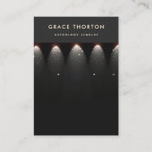 ブラックアフォーマルイヤリングディスプレイカード 名刺 (正面)