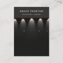 ブラックアフォーマルイヤリングディスプレイカード 名刺