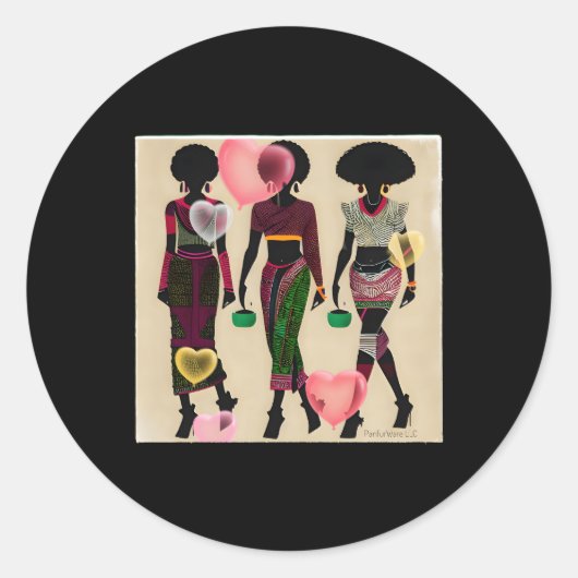 ブラックアフリカンアメリカン・ラブ・ヘ・パンファーウェア社 ラウンドシール (正面)