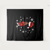 ブラックアフリカンサンタアパレルクリスマスメル タペストリー (正面(横))