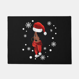 ブラックアフリカンサンタアパレルクリスマスメル ドアマット