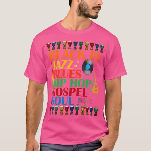 ブラックアフリカ系アメリカ音楽ジャンル評価Cu Tシャツ (正面)