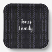 ブラックアフロセントリックファミリー懇親会紙プレート ペーパープレート (正面)