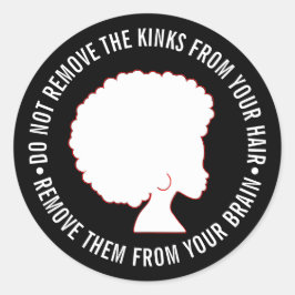 ブラックアフロヘアマーカス感動的ガーヴィー引用文 ラウンドシール