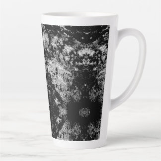 ブラックアブストラクトデザイン カフェラテマグ