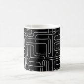 ブラックアブストラクト コーヒーマグカップ (中央)