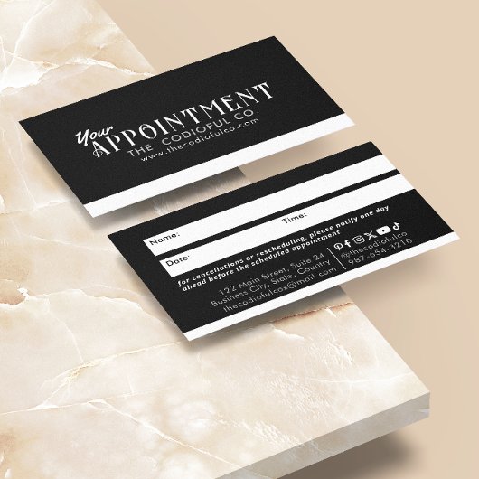 ブラックアポイントメントカード ロイヤリティカード