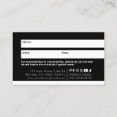 ブラックアポイントメントカード ロイヤリティカード (裏面)