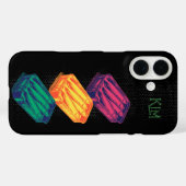 ブラックアポップ・アートのートサーディンアートグランジスケッチモノグラム Case-Mate iPhoneケース (裏面 (横))