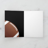 ブラックアメリカンフットボール感謝コーチカード サンキューカード