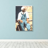 ブラックアメリカ「オールド・ジョー」 キャンバスプリント (インサイチュ (ウッドフロア))