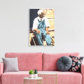 ブラックアメリカ「オールド・ジョー」 キャンバスプリント (インサイチュ (リビング))