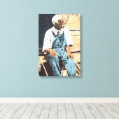 ブラックアメリカ「オールド・ジョー」 キャンバスプリント (インサイチュ (ウッドフロア))