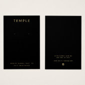 ブラックアモダンーリングエレガントディスプレイカード (正面&裏面)