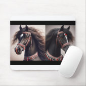ブラックアラビアンウマ マウスパッド (マウス)