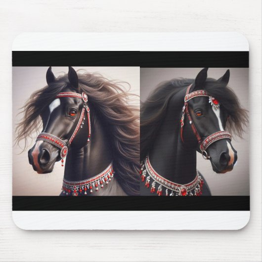 ブラックアラビアンウマ マウスパッド (正面)