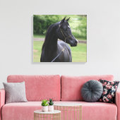 ブラックアラビアンスタリオン キャンバスプリント (インサイチュ (リビング))