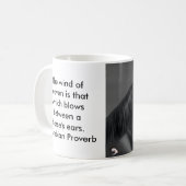 ブラックアラビアンホースポートレート コーヒーマグカップ (正面左)