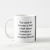 ブラックアラビアンホースポートレート コーヒーマグカップ (左)