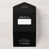 ブラックアラビア語と英語すべてを1つの結婚式で招待 オールインワン招待状 (外側)