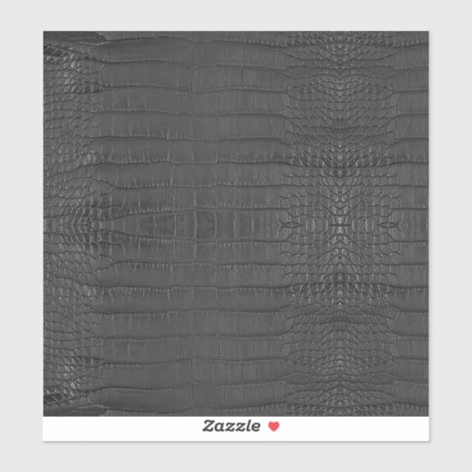 ブラックアリゲータテクスチャプリント シール (シート)