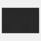 ブラックアリゲータースキンプリント ラッピングペーパーシート (正面2)