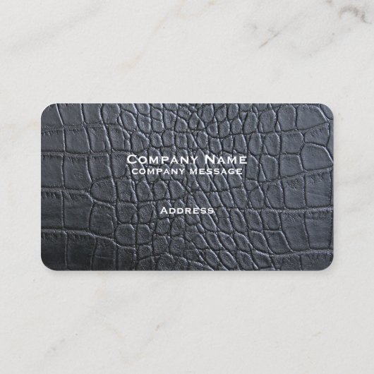 ブラックアリゲーター名刺 名刺 (裏面)