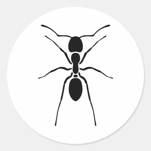 ブラックアリプリントカスタム ラウンドシール (正面)